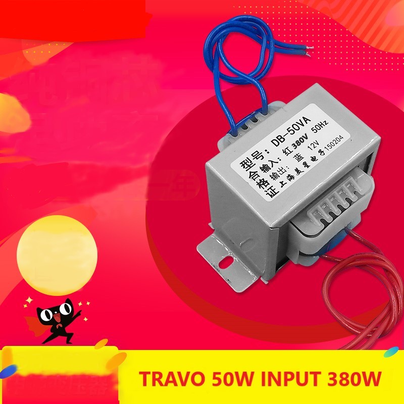 Transformer Travo 50W AC 380V to AC 12V / 15V dan 24V (1823)