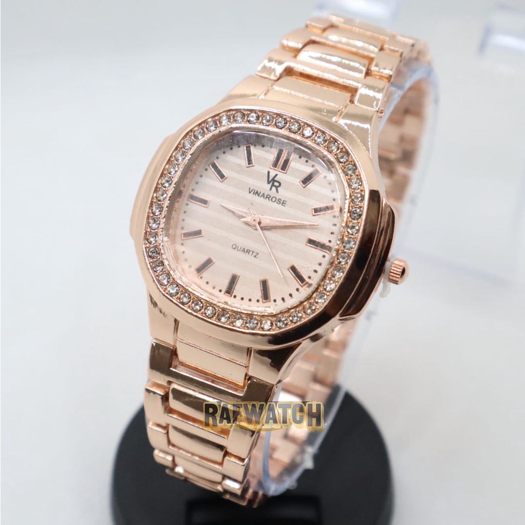 Jam Tangan Wanita Rantai Fashion Mewah RTA1 Stainless Permata Import