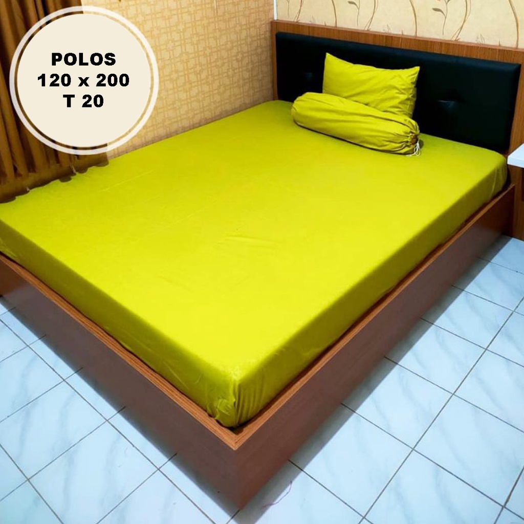 [✅COD] Paket Seprei Sprei Polos 120x200 Dan 2 Sarung Bantal Guling Homemade Katun Embos Dekorasi Kamar Perlengkapan Rumah