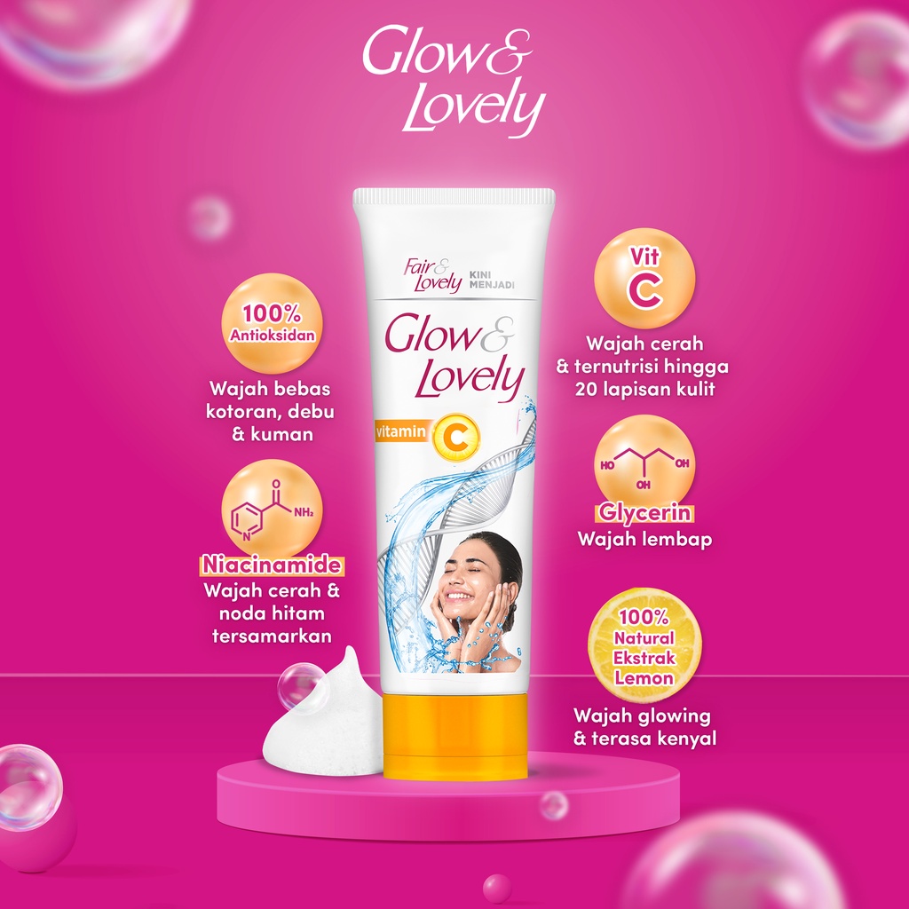 Glow &amp; Lovely Bright C Glow Facial Foam 100g