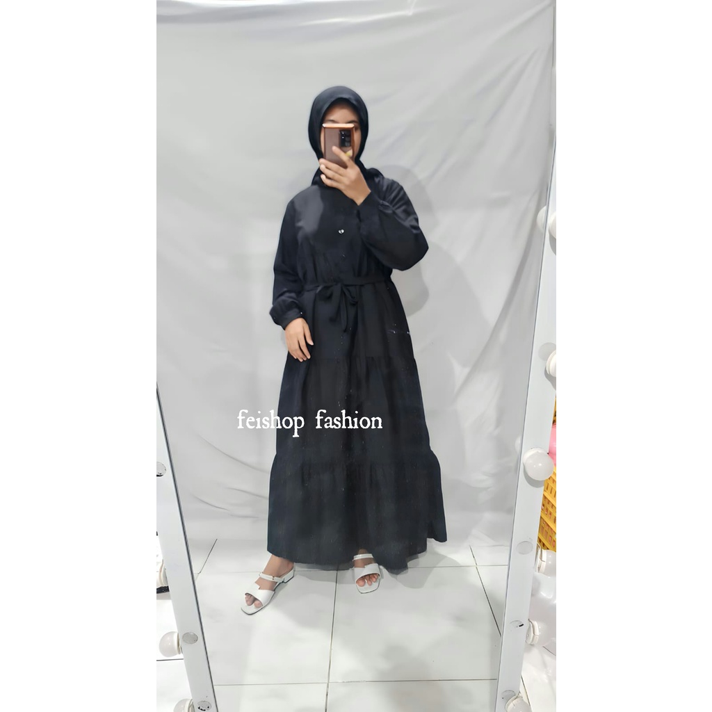 GAMIS BREZANI MIDI LONG DRESS BAHAN KATUN RAYON