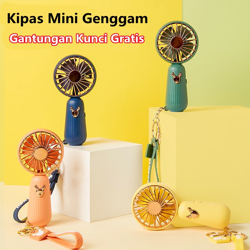 【READY STOCK】Kipas Angin Portable Mini / Kipas Mini USB Genggam / Gantungan Kunci Gratis