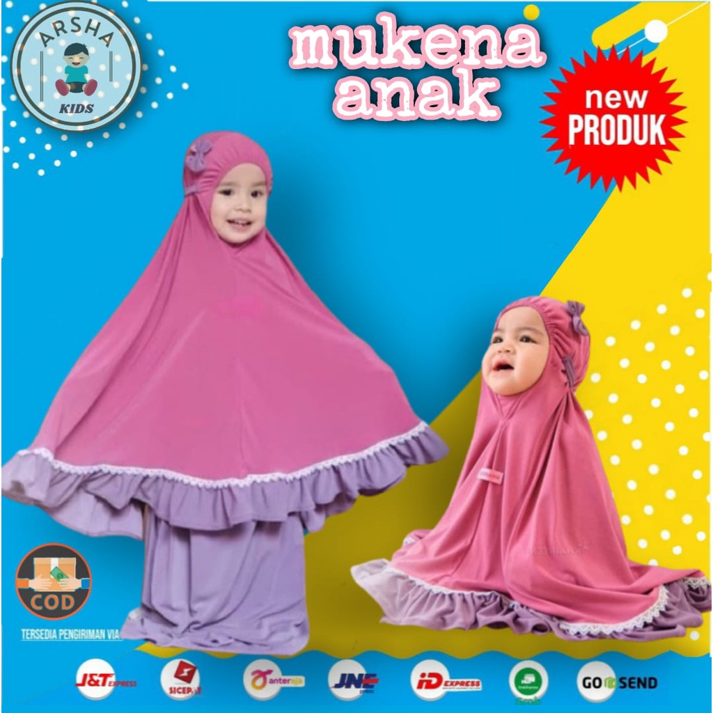 MUKENA ANAK 1-10 TAHUN AKSEN PITA DAN RENDA BUSANA MUSLIM ANAK PEREMPUAN MURAH TERBARU