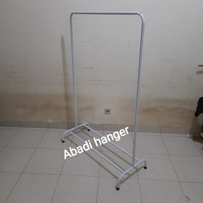 hanger stand hanger / gawang baju palang 2 - Putih, 120 cm(H1G3) gratis ongkir stand hanger besi sta