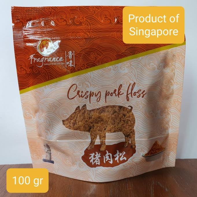 SINGAPORE FRAGRANCE CRISPY PORK FLOSS , 100 gr , NO MSG , ABON BABI