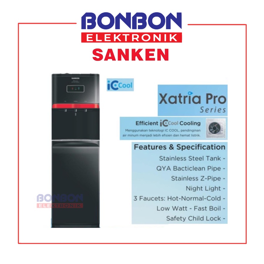 Sanken Dispenser Galon Bawah HWD-C553IC / HWD C553 IC Cool Xatria PRO