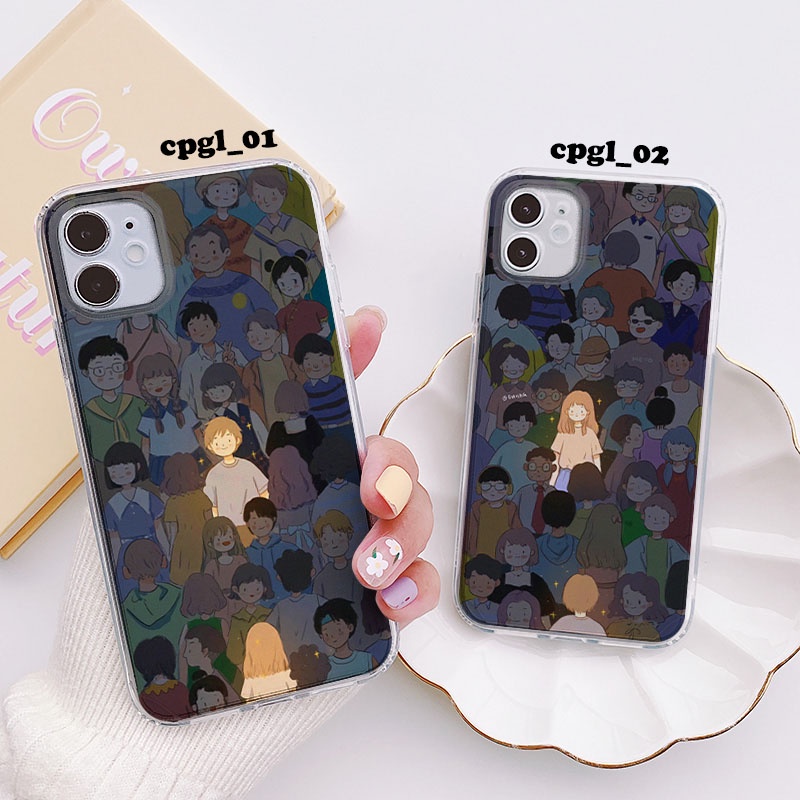 CUSTOM CASE COUPLE AESTHETIC FULL PRINT UV / CASING ESTETIK GAMBAR PASANGAN GLOW KODE CPGL / SOFTCAS