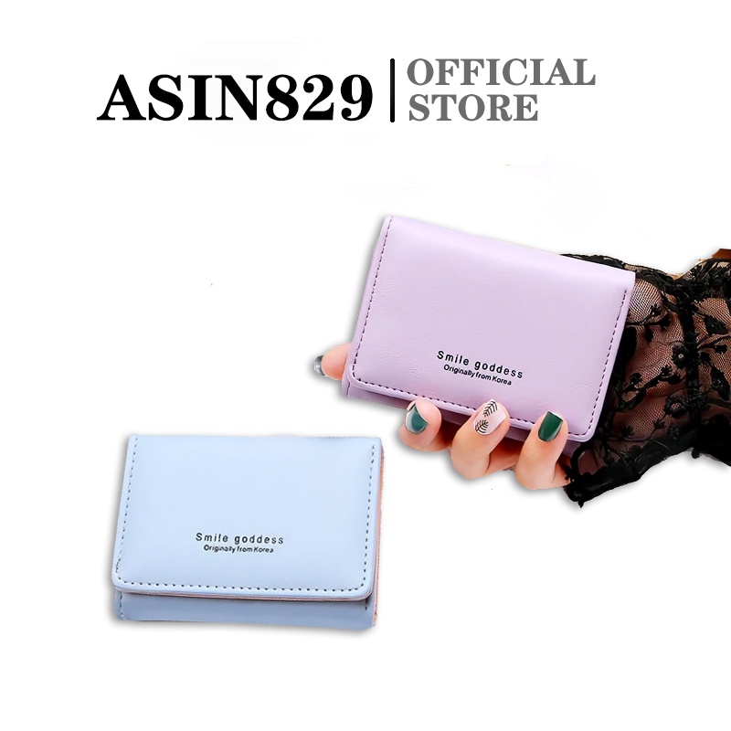 ASIN829 Dompet Lipat Wanita Dompet Mini Wanita Impor Korea Dompet Pendek Indah Asli D301 Foto Multifungsi Dompet Lipat Dompet/Dompet Wanita / import dompet Lipat Kecil Lucu Dan Cantik