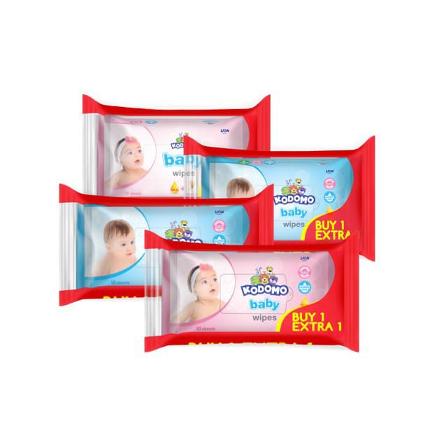 KODOMO baby wipes /  tisu basah kodomo 50 sheets, BELI 1 GRATIS 1 ARJUNA