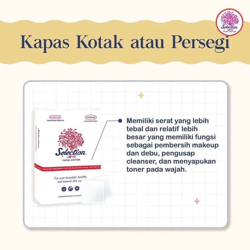 Kapas Selection 35gr Kapas Pembersih Wajah Facial Cotton