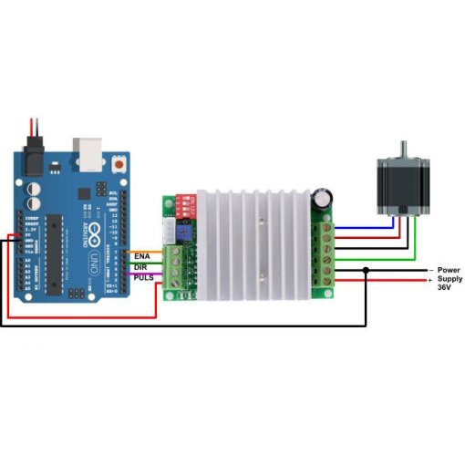 [HAEBOT] Motor Stepper Driver TB6600 TB6600HQ 4.5A 10-45V Nema 17 23 Mikro Single Axis 1/16 Microstepping CNC Mach3 Router Plasma Bipolar Heatsink