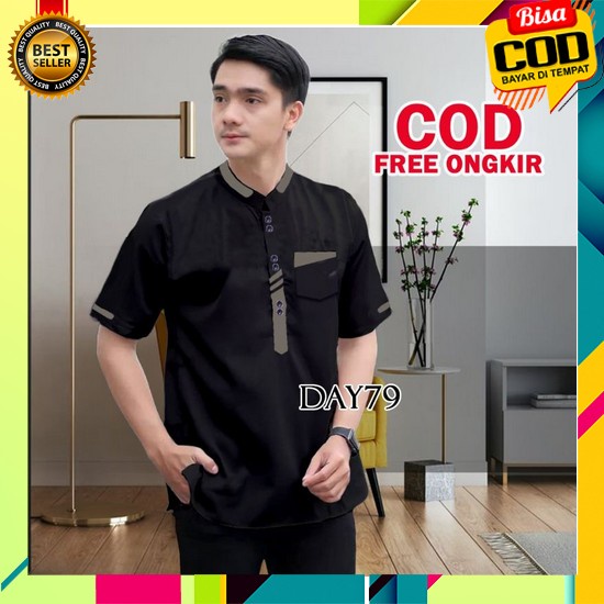 Baju Muslim Pria Dewasa 2023 Lengan Panjang Pendek Terbaru Kemeja Muslim Laki Distro Pakistan Lebara