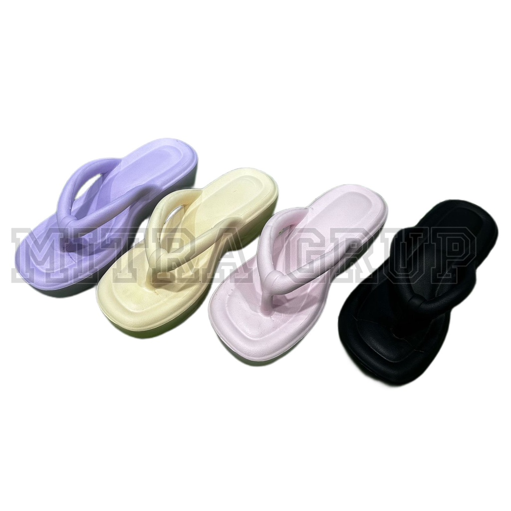 9337W- Sandal Jepit Anti Slip Sandal Wanita Korean Style Rubber BY SMOLL