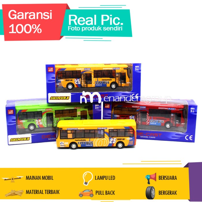DIECAST MAINAN MOBIL MINIATUR TRUK BUS MANIA EXPRESS METAL PULL BACK