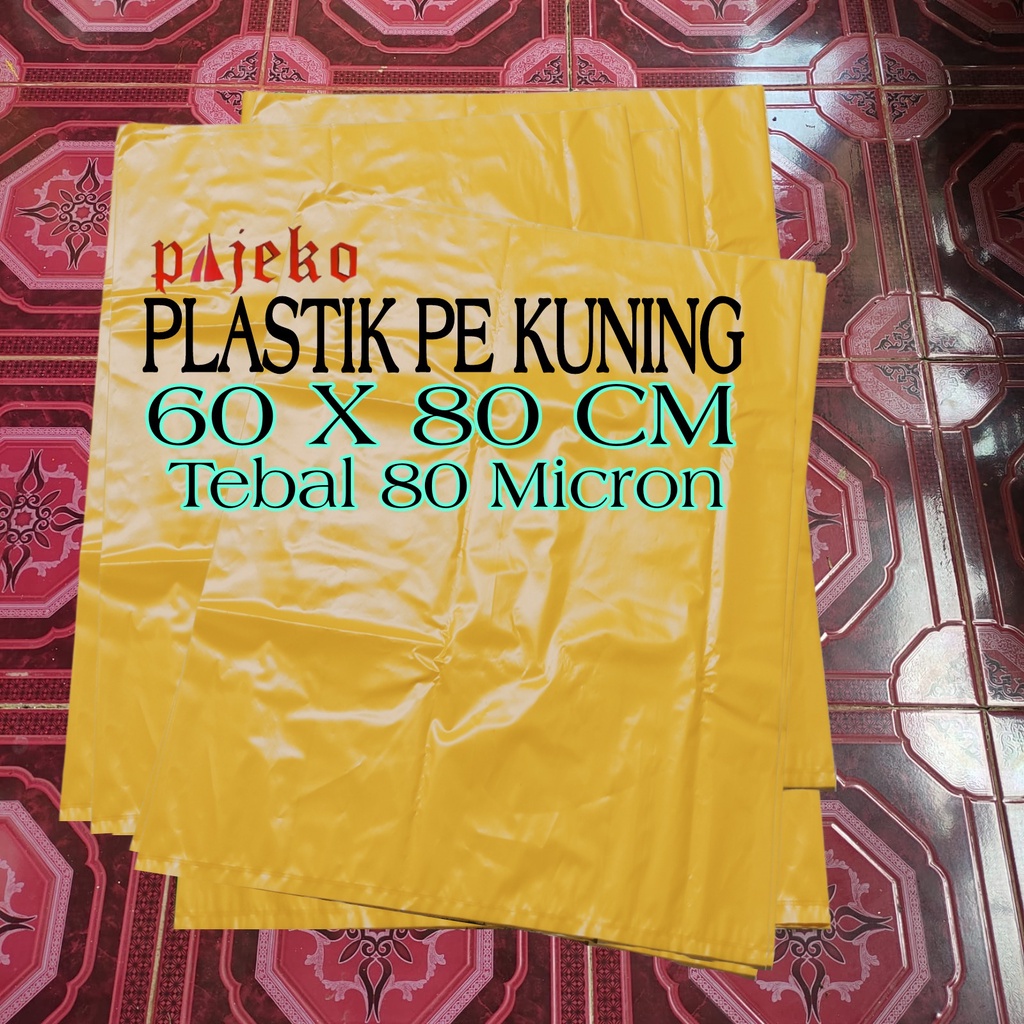 Kantong Plastik Sampah Medis Kuning PE 60x80 / 60 x 80 Tebal 50 - 80 Micron