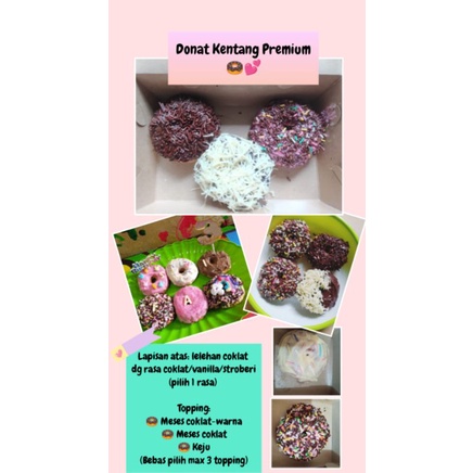 

(Jajan by Pawon CBeauty) Donat Kentang Premium 10k isi 3 - Full lapisan coklat dan topping coklat, keju