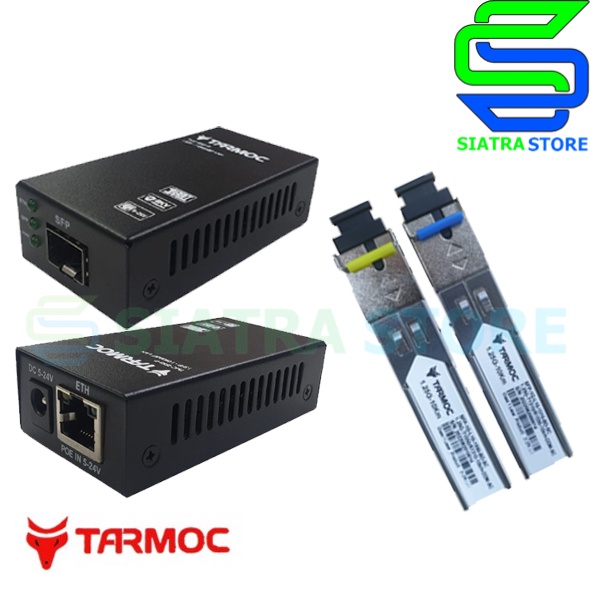 Paket Tarmoc Media Converter SFP 1G POE IN 5-24V + SFP BIDI 1G 10KM