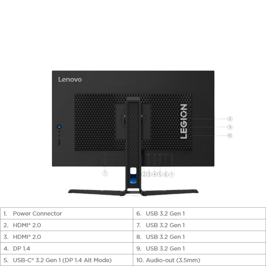 LENOVO Legion Y27h-30 27&quot; IPS 2K 180Hz 1ms USB-C Speaker LED Monitor