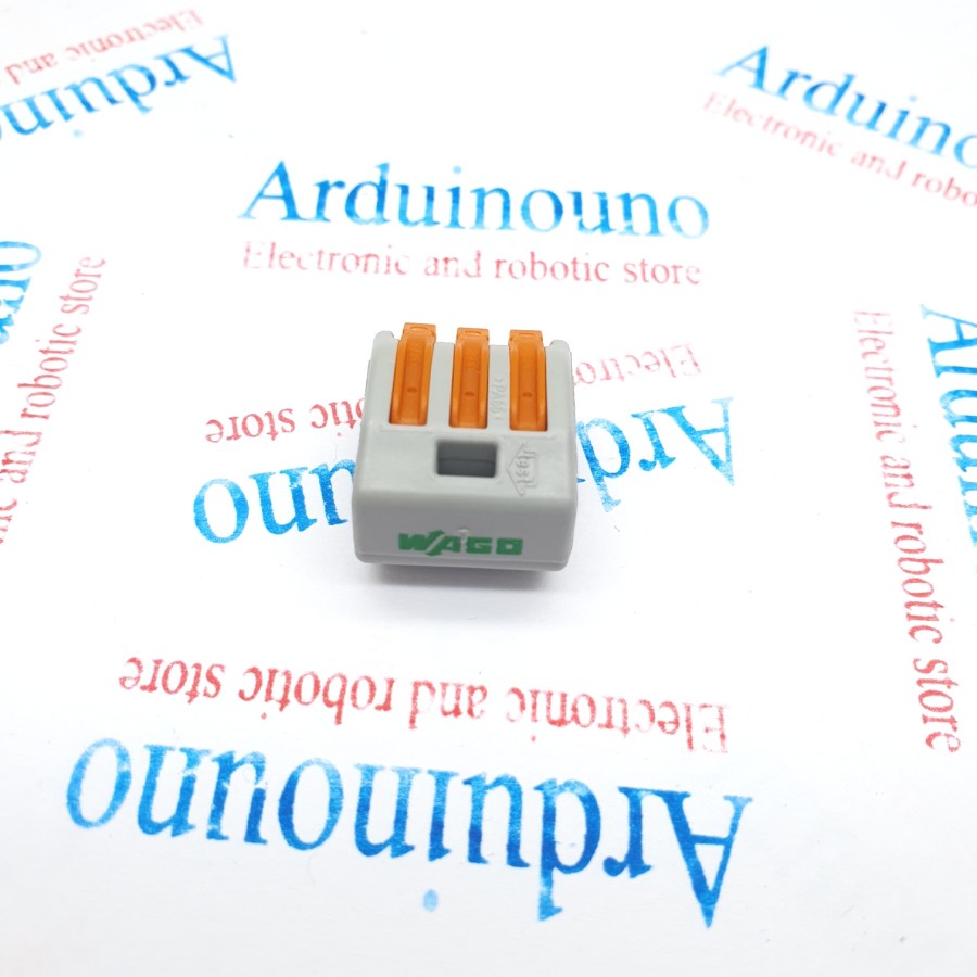 Original wago 222-413 quick connector 3p 3 pin konektor sambungan kabe