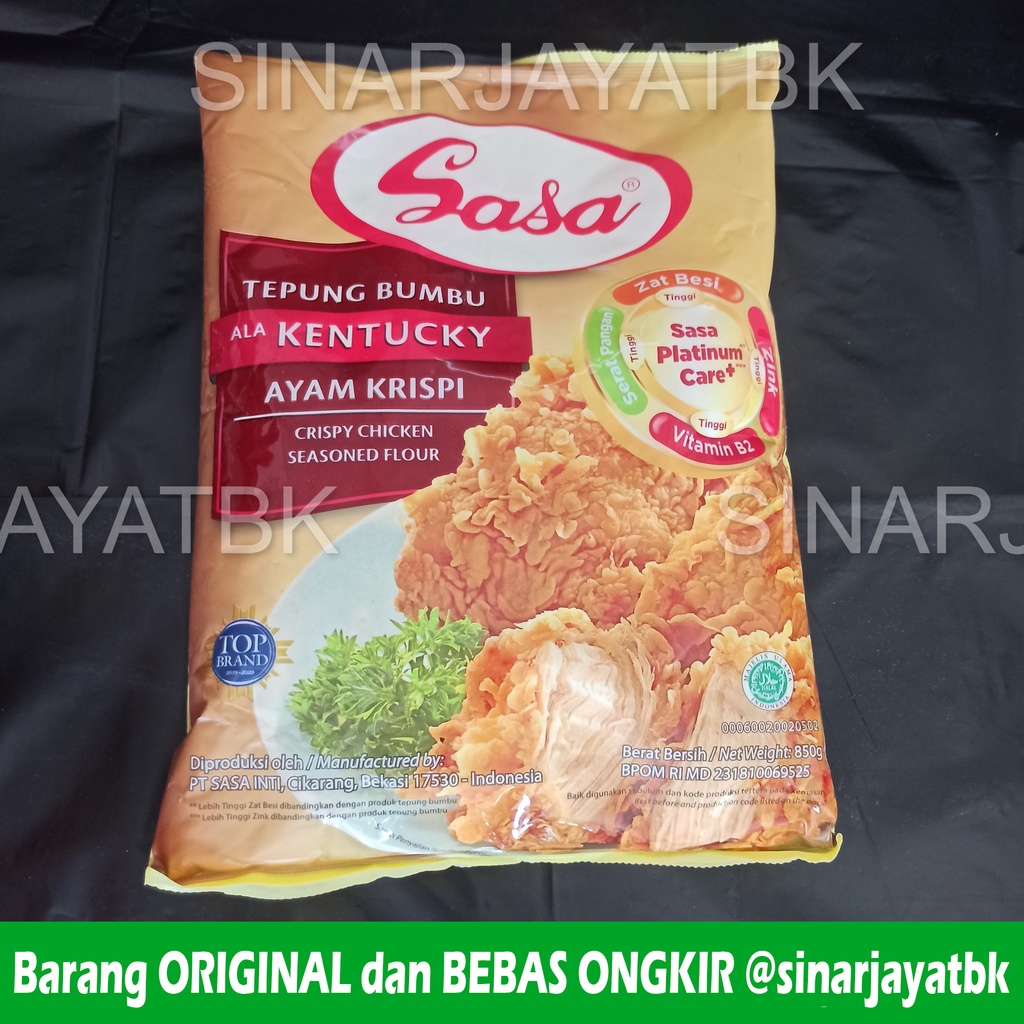 

Tepung Bumbu 850gr SASA AYAM KRISPI KENTUCKY Crispy Chicken Seasoned Flour