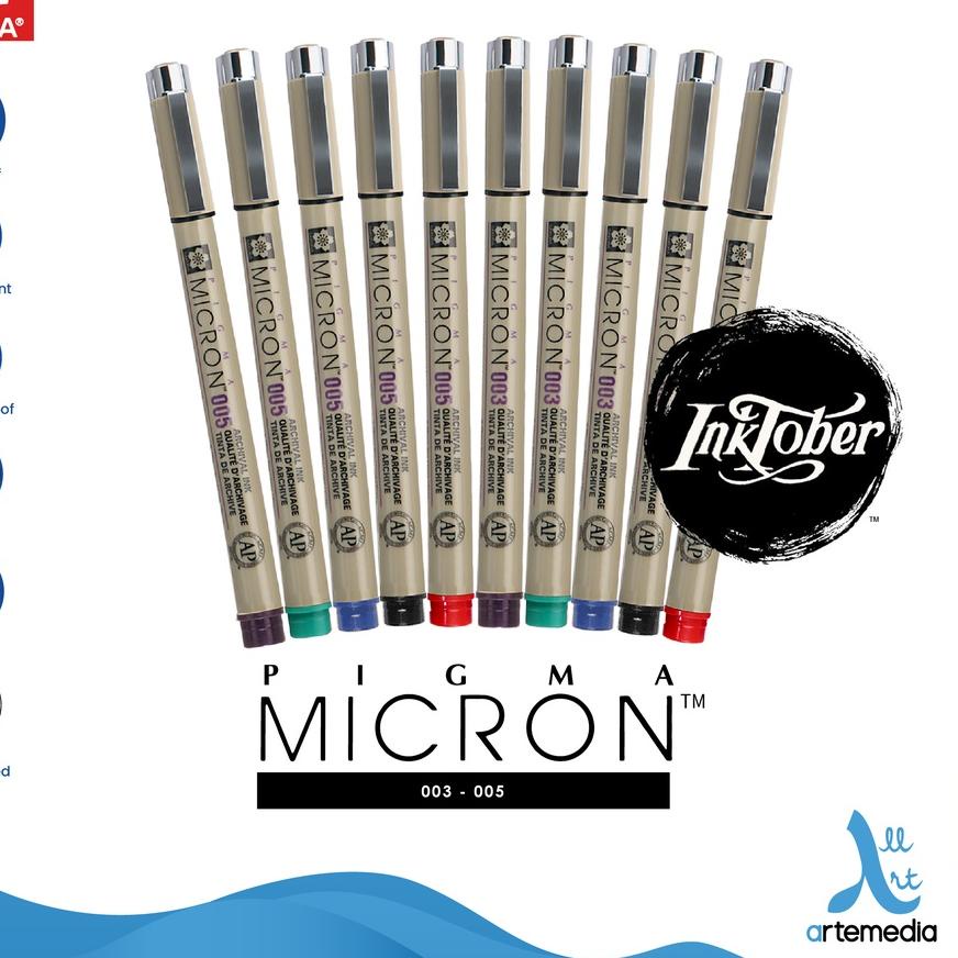 

TERLARIS BRANDS FESTIVAL Drawing Pen Sakura Pigma Micron 003 atau 005 Pigment Ink Pulpen Gambar !!!