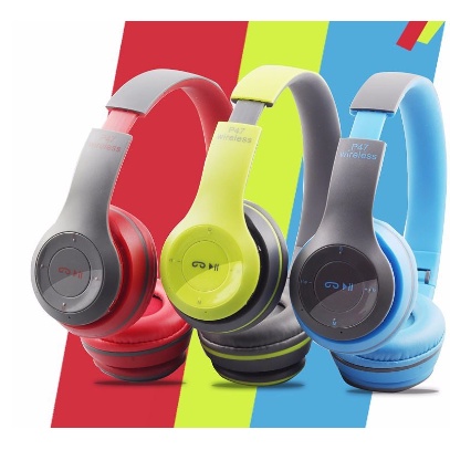 HEADSET HEADPHONE BLUETOOTH P47 WIRELESS HEADPHONE