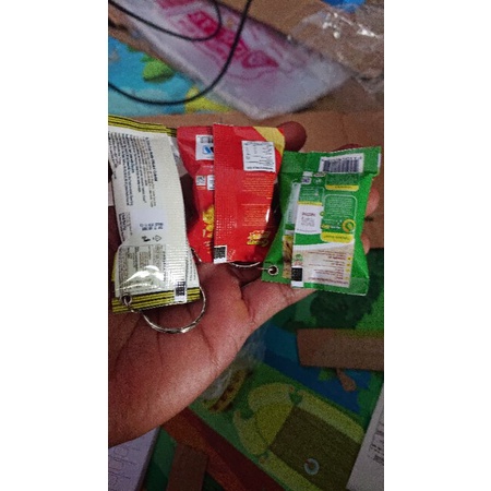 gantungan kunci miniatur snack makanan minuman lucu.