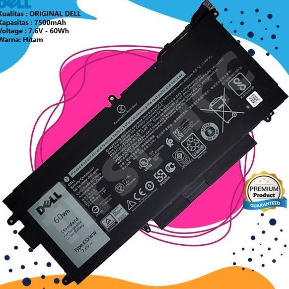 Original Baterai Dell Latitude 5289 7390 7389 2-in-1 K5XWW