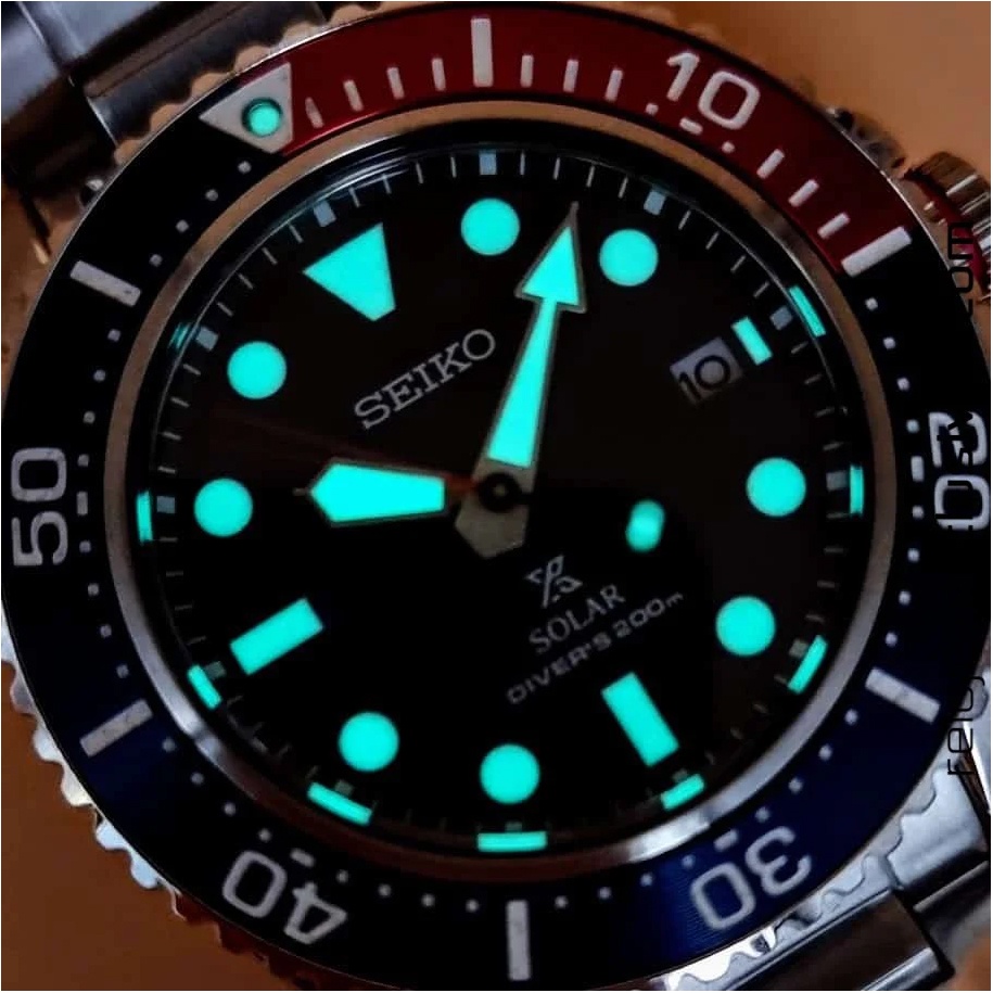 Seiko Prospex SNE591P1 Solar Diver Pepsi - Jam Tangan Pria SNE591