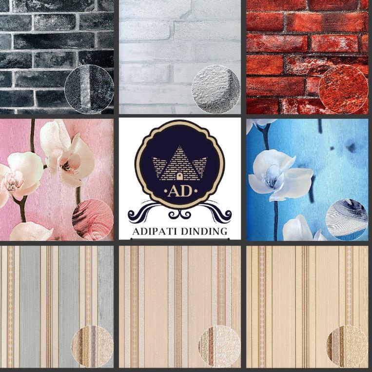 MURAH WALLPAPER VINYL RONA SIZE 53 CM X 10 METER, WALLPAPER VINYL PREMIUM BERTEXTURE MOTIF ELEGANT V