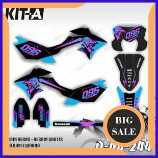 Decal dtracker terbaru 2022 2023 stiker dekal sticker striping klx d tracker dtx supermoto hitam bir