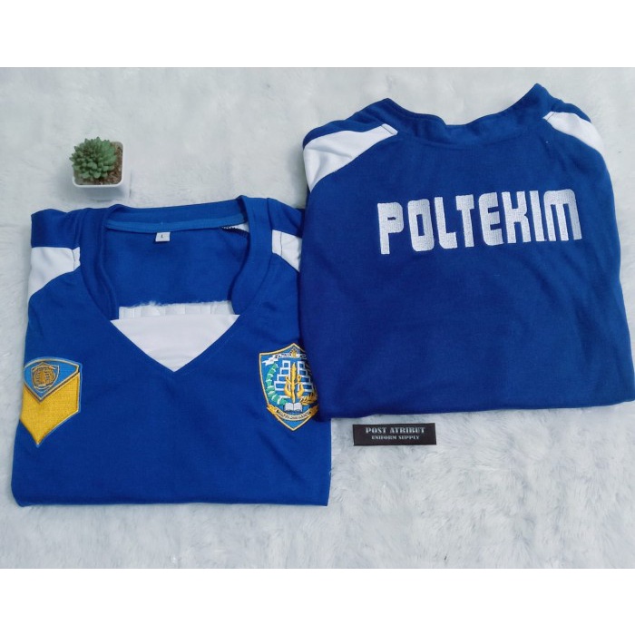 Terlaris Kaos Pdo Poltekim Biru Metalik / Kaos Pdo / Post Atribut