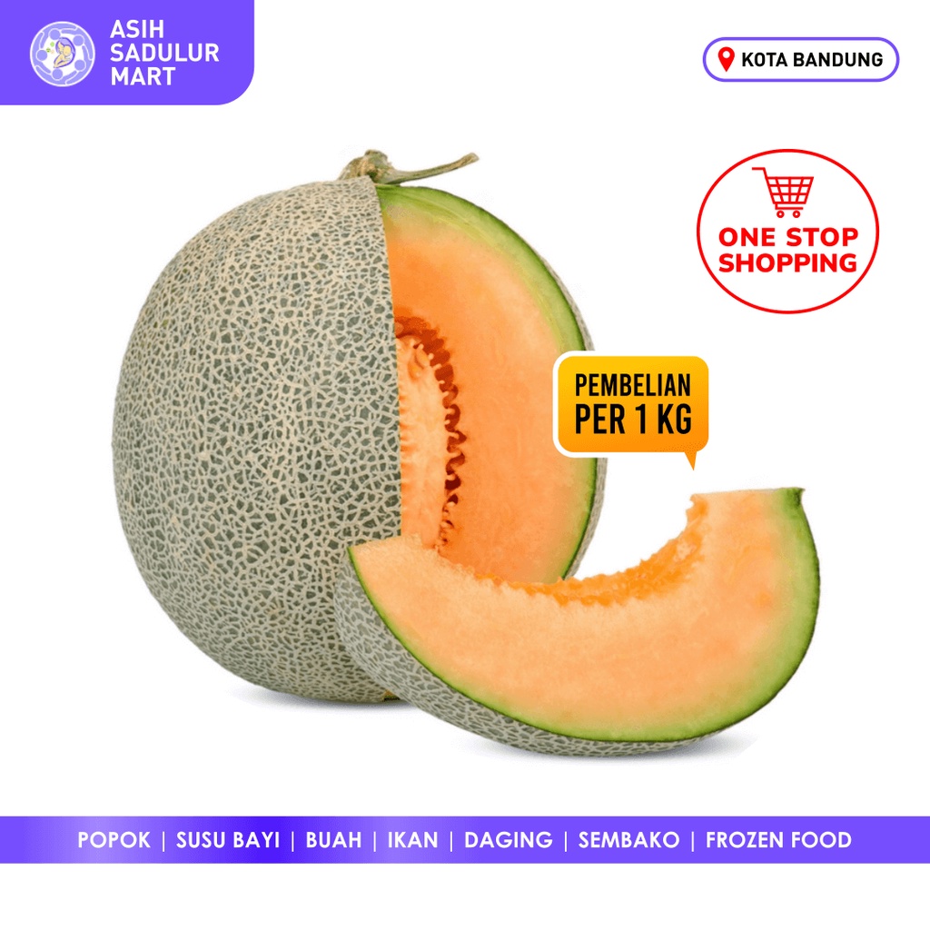 Melon Belah 1kg Segar Promo Buah Bandung | Asih Sadulur Mart