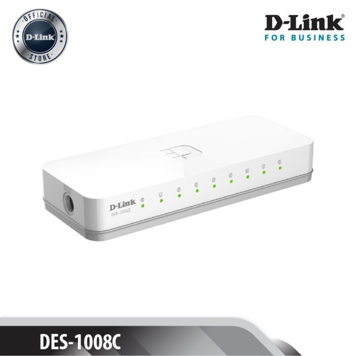 D-LINK SWITCH HUB DEKSTOP  8 PORT DES-1008C 100MBPS GARANSI RESMI