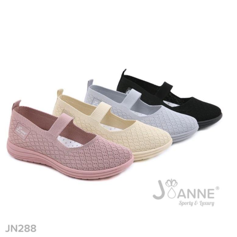 PALING DIMINATI [JOANNE] Sepatu Flyknit Flat Shoes Import JN288