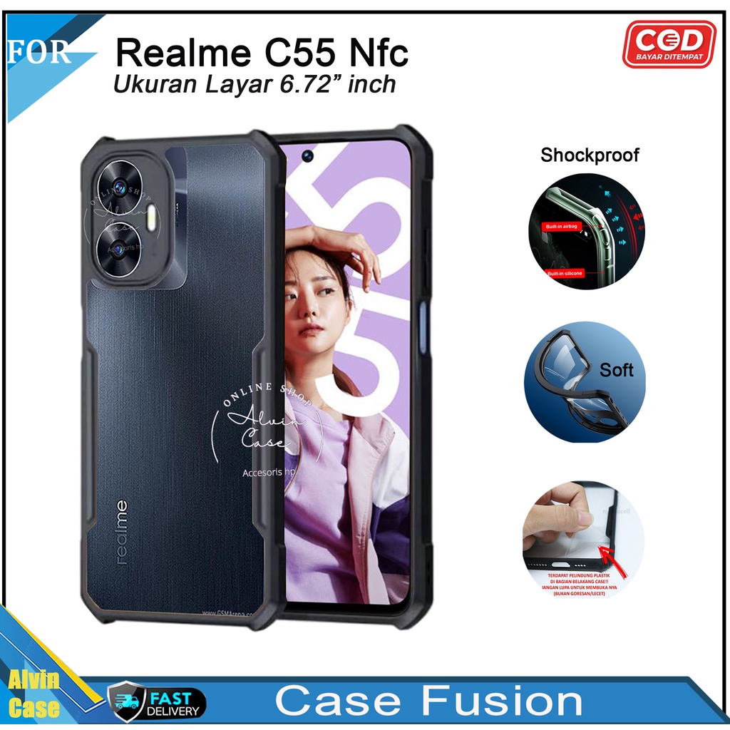 Case Realme C55 Nfc Softcase Shockproof Transparan Casing