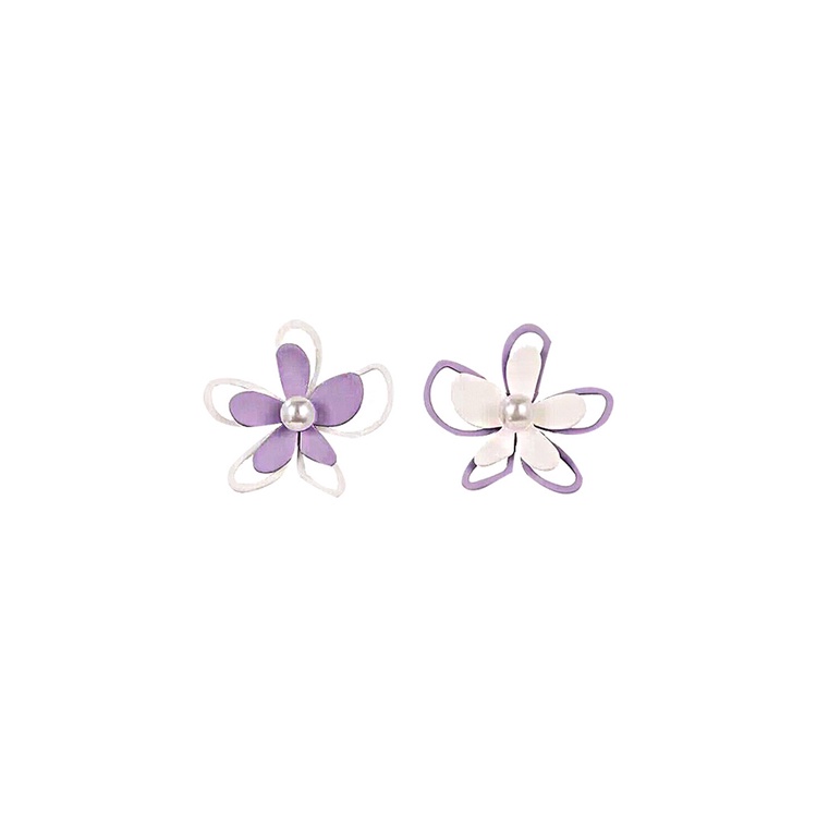 Musim Panas Anting Ungu Baru Ladies Pearl Flower Earrings