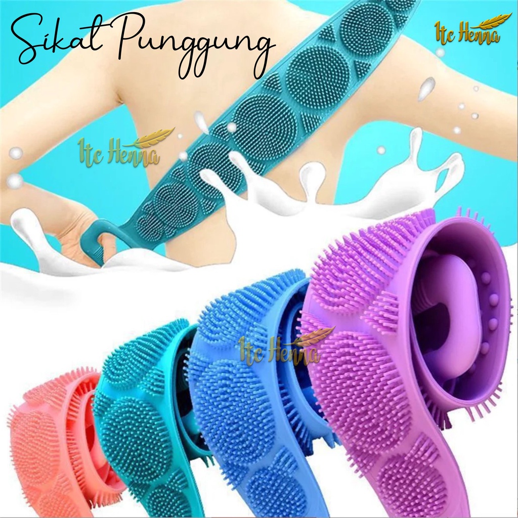 Sikat Punggung Silikon / Alat Gosok Punggung / Sikat Mandi Silikon Alat Mandi sikat Mandi Shower Bru