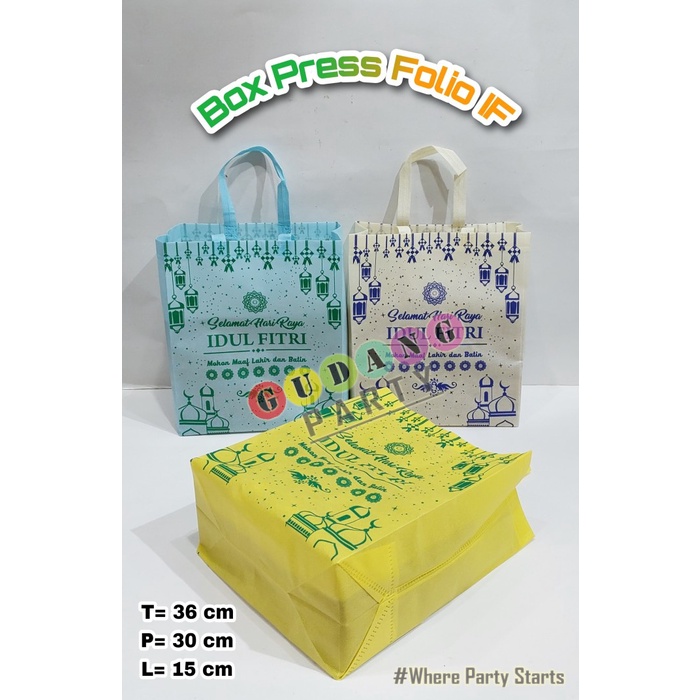 

⭐BISA COD⭐ Box Press Folio IF/Kantong Bingkisan Lebaran/Kantong Hampers IdulFitri