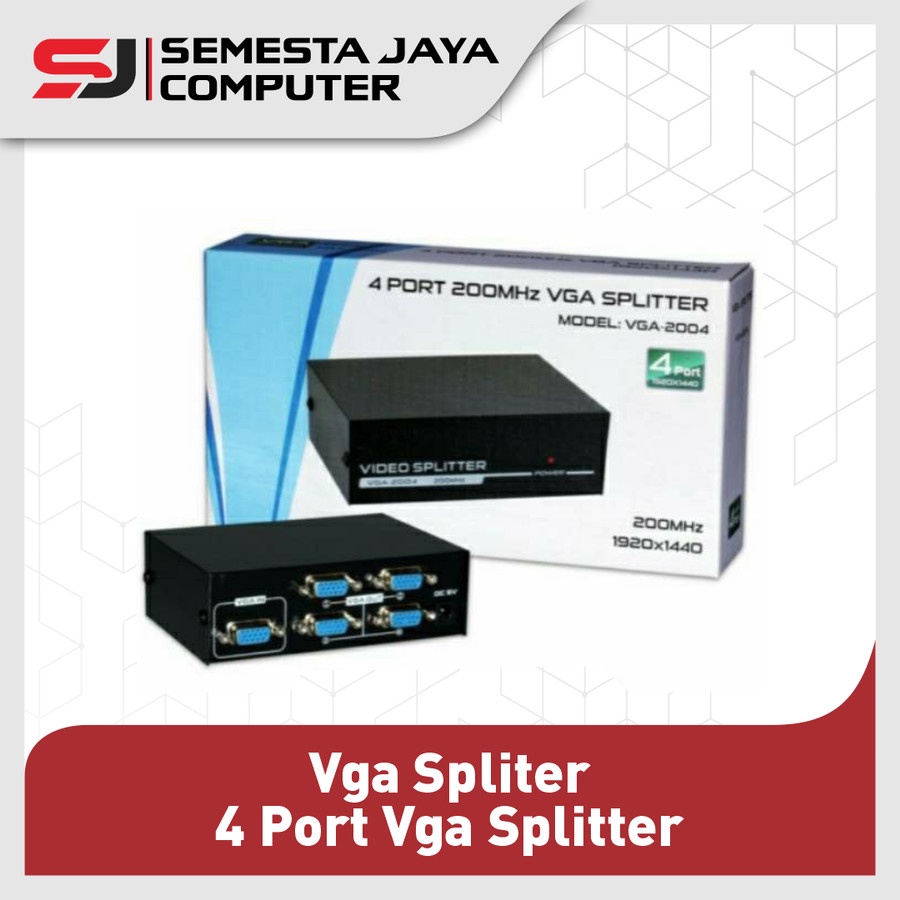 Vga Spliter 4 Port Vga Splitter 4port 1-4 Port