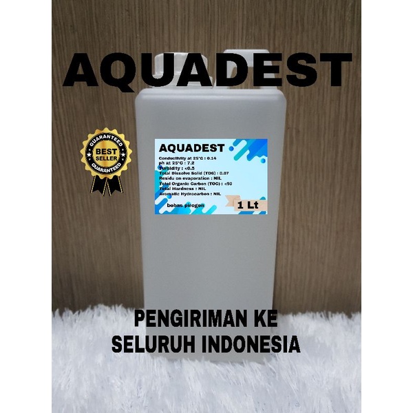 Aquadest aquades / Distilled water / air suling ukuran 1 liter