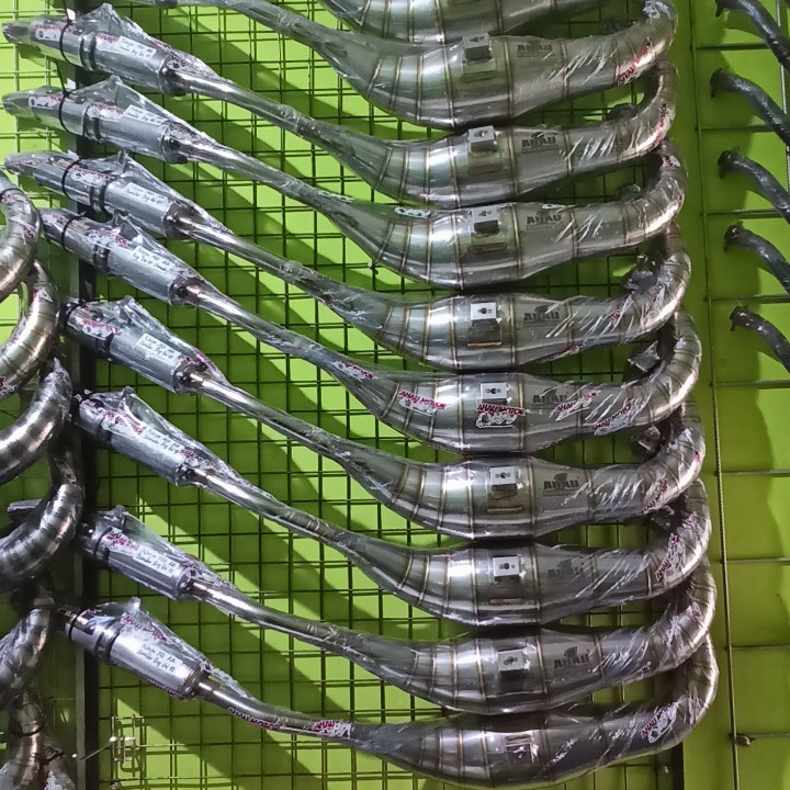 Knalpot AHAU Ninja R SS RR Stainless Steel Big Volume C 41 Step Standar / Kenalpot Racing AHAU1 KR K