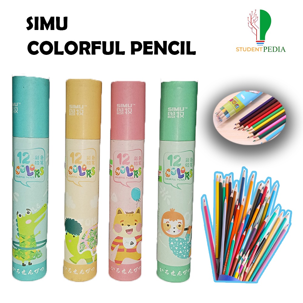 

SIMU 12 Colorful Pencil with Tube Case / Pensil Warna SIMU 12 dengan Wadah Tabung / Pensil Warna Impor