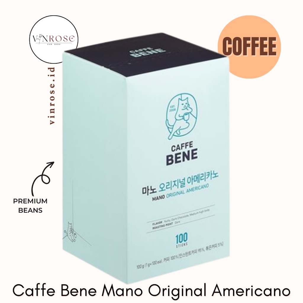 

Caffebene Mano Original Americano/ Kopi Premium Sachet Korea/ Caffe Bene