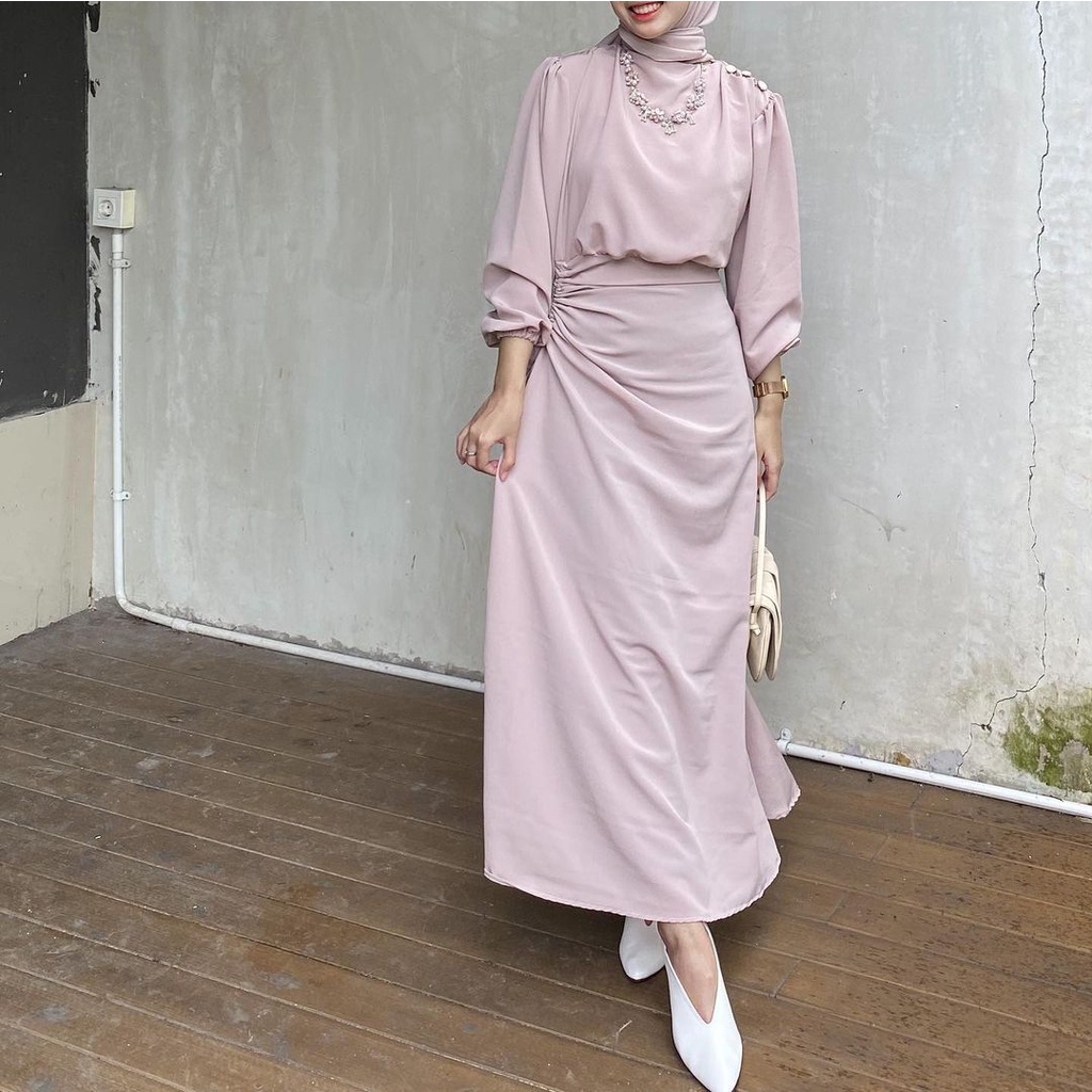 Zelonica Rapunzel Dress Bahan Premium