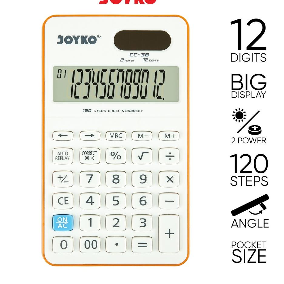 

12.12 sale Calculator Kalkulator Joyko CC-38 12 Digits Check Correct !!!