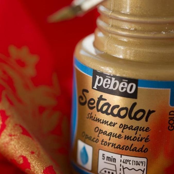 

Pebeo Setacolor Opaque Fabric Paint Shimmer Color Cat Warna Kain DIY
