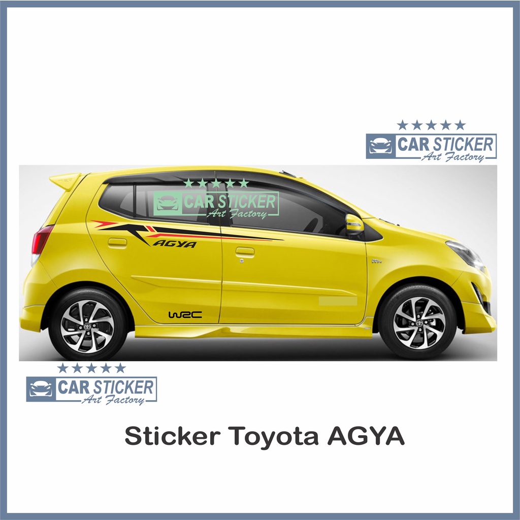1 PASANG AGYA03 Stiker mobil toyota agya stiker mobil agya sticker list mobil agya gr sticker mobil 