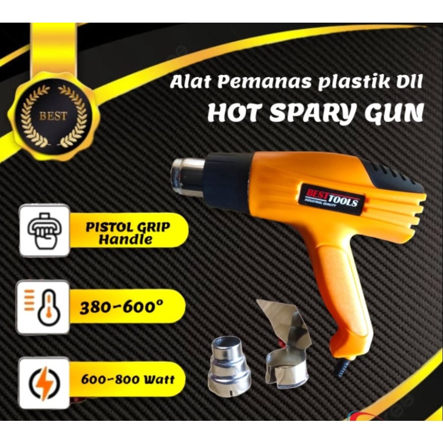 Hot Gun Hot Air Gun BestTools Pemanas Plastik Skotlet Heat Gun Pistol