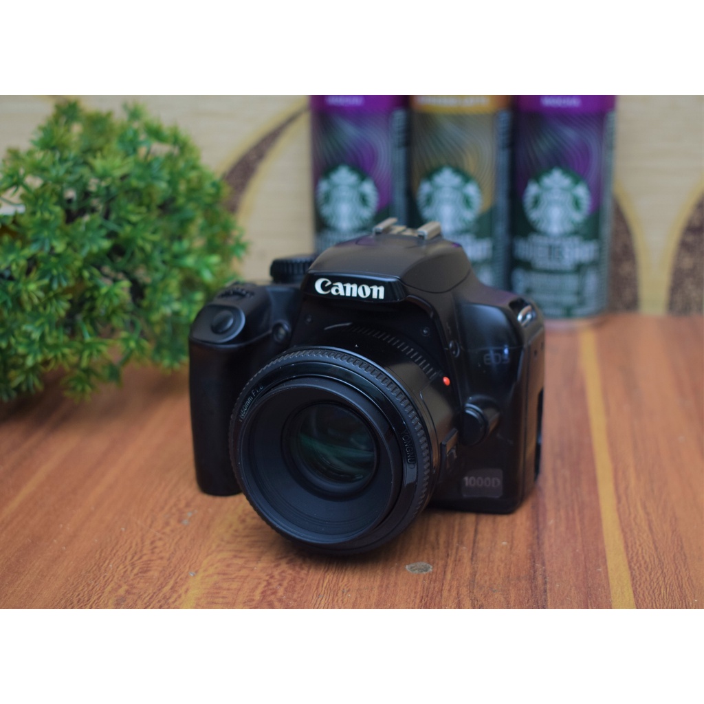 Kamera DSLR Canon EOS 1000D Bekas + Fix Yongnuo 50mm F1.8